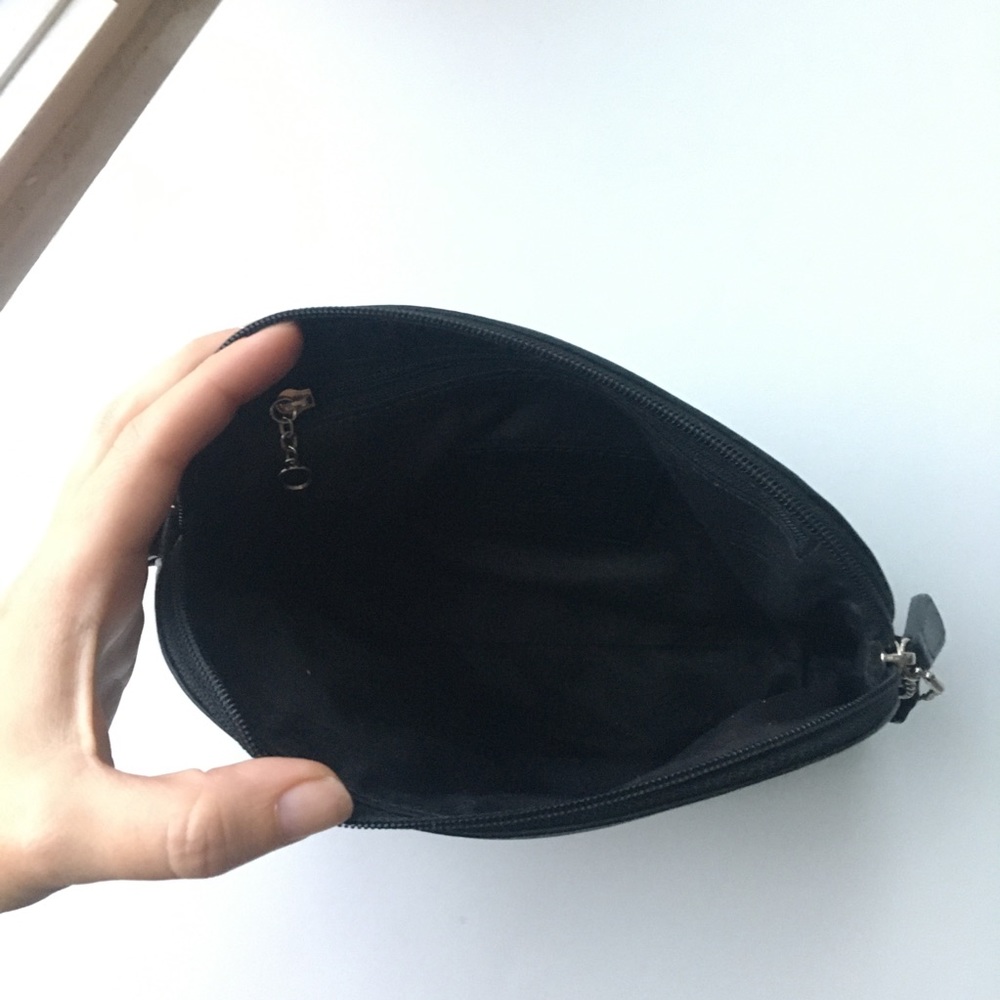 COACH Black Leather Cosmetic Pouch - Picture 11 of 13